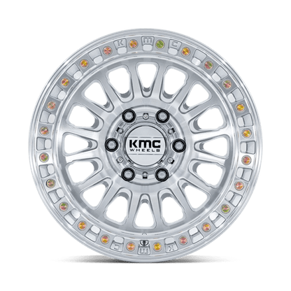 KMC KM552 IMS Gloss Silver W/ Machined Face 20x9 +18 6x139.7mm 106.1mm