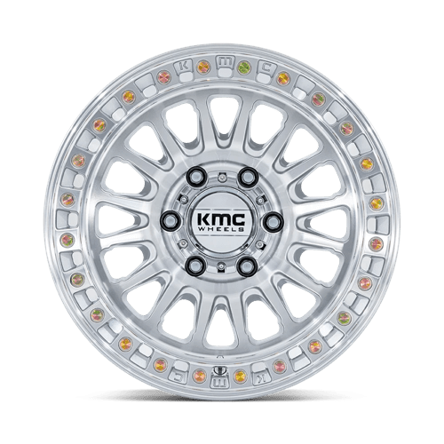 KMC KM552 IMS Gloss Silver W/ Machined Face 20x9 +18 6x120mm 66.9mm