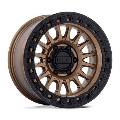 KMC KM552 IMS Matte Bronze W Gloss Black Lip 17x8.5 -10 6x135mm 87.1mm