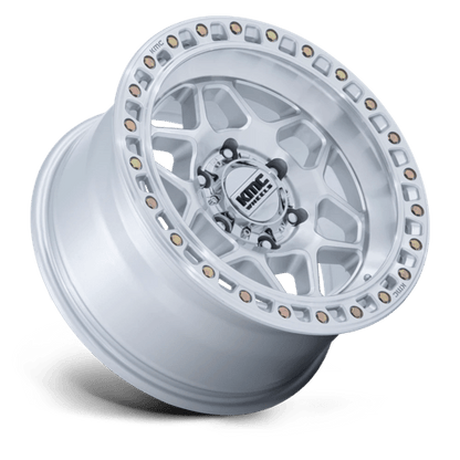 KMC KM553 TORX Gloss Silver W/ Machined Face 17x8.5 +25 6x135mm 87.1mm