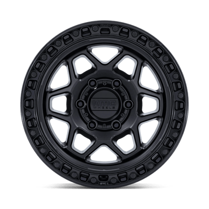 KMC KM553 TORX Matte Black W/ Gloss Black Lip 17x9 -12 5x127mm 71.5mm