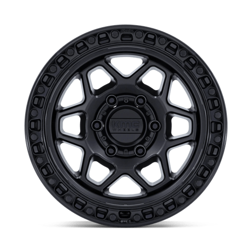 KMC KM553 TORX Matte Black W/ Gloss Black Lip 17x8.5 0 5x127mm 71.5mm