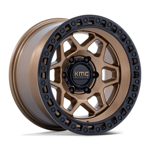 KMC KM553 TORX Matte Bronze W Gloss Black Lip 17x8.5 +25 6x135mm 87.1mm