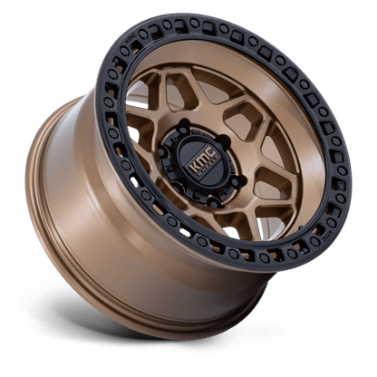 KMC KM553 TORX Matte Bronze W Gloss Black Lip 17x9 -12 6x139.7mm 106.1mm