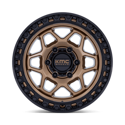 KMC KM553 TORX Matte Bronze W Gloss Black Lip 17x9 -12 5x127mm 71.5mm