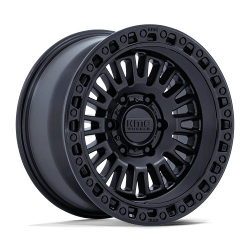 KMC KM554 AZTEC Matte Black W/ Gloss Black Lip 17x8.5 0 6x114.3mm 66.1mm