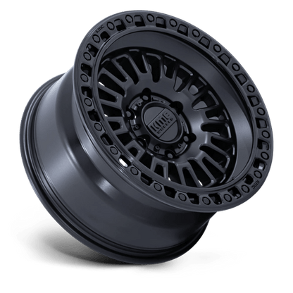 KMC KM554 AZTEC Matte Black W/ Gloss Black Lip 17x8.5 0 6x139.7mm 106.1mm