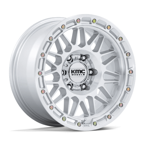 KMC KM555 ATTACK Gloss Silver W/ Machined Face 17x8.5 +25 6x135mm 87.1mm