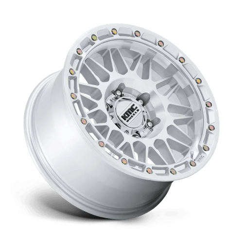 KMC KM555 ATTACK Gloss Silver W/ Machined Face 17x8.5 +25 5x127mm 71.5mm