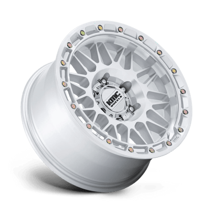 KMC KM555 ATTACK Gloss Silver W/ Machined Face 17x8.5 0 5x127mm 71.5mm