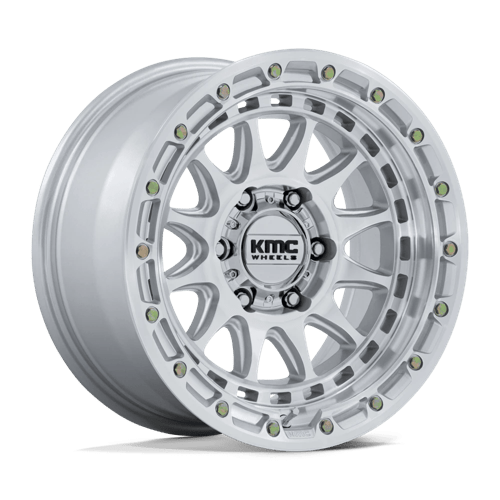 KMC KM556 CRUX Gloss Silver W/ Machined Face 17x8.5 +25 6x114.3mm 66.1mm