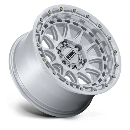 KMC KM556 CRUX Gloss Silver W/ Machined Face 17x8.5 0 6x139.7mm 106.1mm