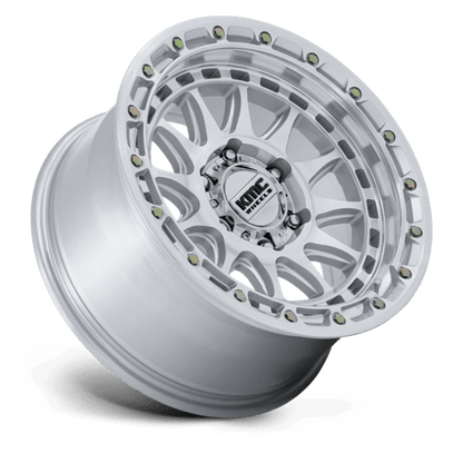 KMC KM556 CRUX Gloss Silver W/ Machined Face 17x8.5 0 6x139.7mm 106.1mm