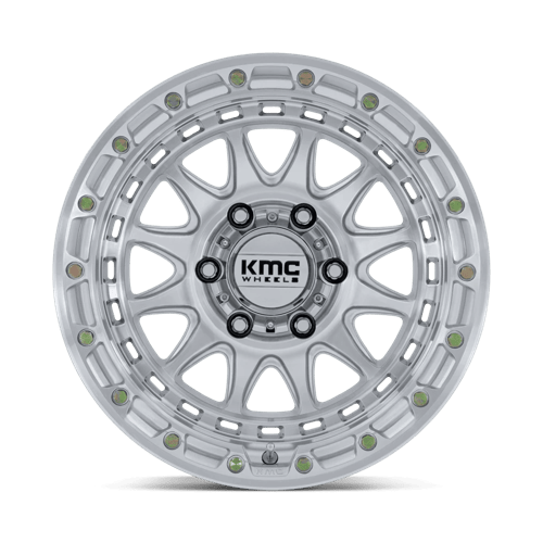 KMC KM556 CRUX Gloss Silver W/ Machined Face 17x8.5 +25 5x127mm 71.5mm