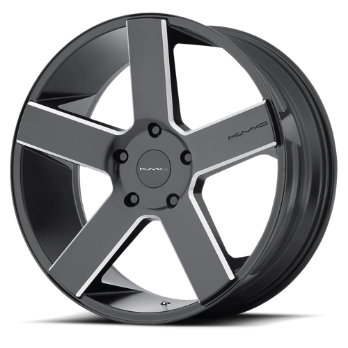 KMC KM690 MC 5 Satin Black W/ Milling 22x9 +30 6x139.7mm 106.1mm