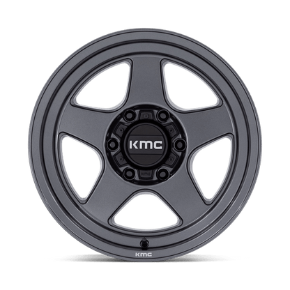 KMC KM728 LOBO Matte Anthracite 17x8.5 -10 6x135mm 87.1mm