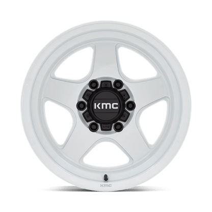 KMC KM728 LOBO Gloss White 17x9 -38 5x127mm 71.5mm