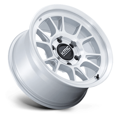 KMC KM729 RANGE Gloss Silver W/ Machined Face 17x8.5 -10 5x150mm 110.1mm