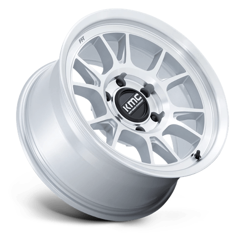 KMC KM729 RANGE Gloss Silver W/ Machined Face 17x8.5 -10 6x114.3mm 66.1mm