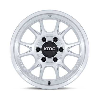 KMC KM729 RANGE Gloss Silver W/ Machined Face 17x8.5 0 5x150mm 110.1mm