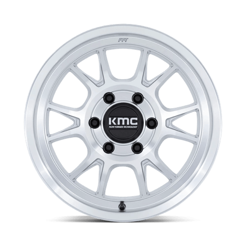 KMC KM729 RANGE Gloss Silver W/ Machined Face 17x8.5 -10 6x120mm 66.9mm