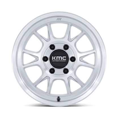 KMC KM729 RANGE Gloss Silver W/ Machined Face 17x8.5 -10 6x135mm 87.1mm