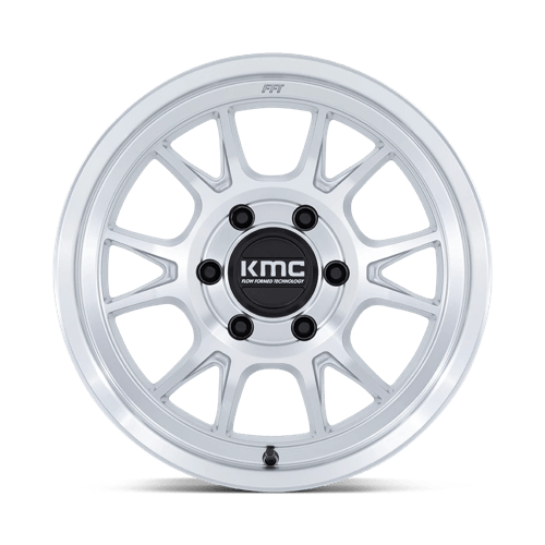 KMC KM729 RANGE Gloss Silver W/ Machined Face 17x8.5 0 6x135mm 87.1mm