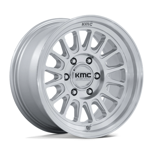 KMC KM733 IMPACT FFT Gloss Silver W/ Machined Face 18x9 0 6x120mm 66.9mm