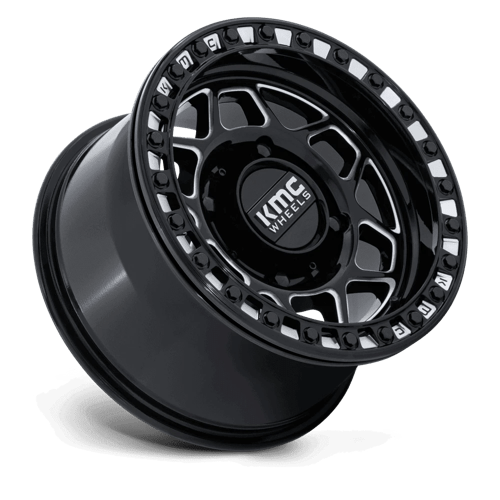 KMC KS241 TORX UTV BEADLOCK Gloss Black Milled 15x8 0 4x156mm 115.1mm