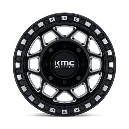 KMC KS241 TORX UTV BEADLOCK Gloss Black Milled 15x8 0 4x137mm 96mm