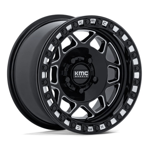 KMC KS241 TORX UTV BEADLOCK Gloss Black Milled 15x8 0 5x114.3mm 72.6mm