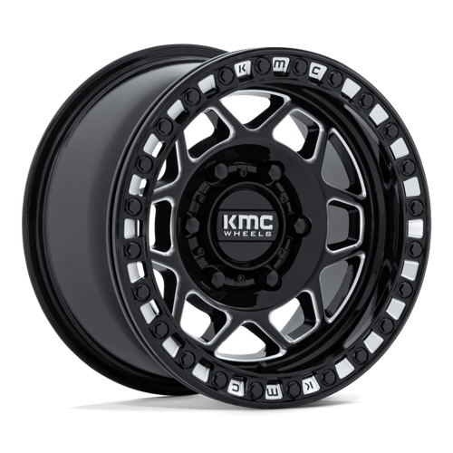 KMC KS241 TORX UTV BEADLOCK Gloss Black Milled 15x8 0 6x139.7mm 100.3mm
