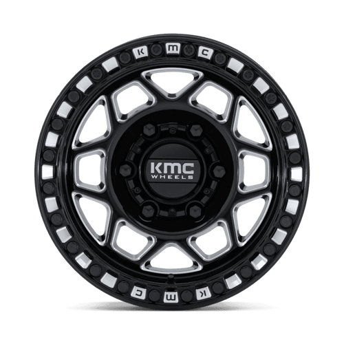 KMC KS241 TORX UTV BEADLOCK Gloss Black Milled 15x8 0 6x139.7mm 100.3mm