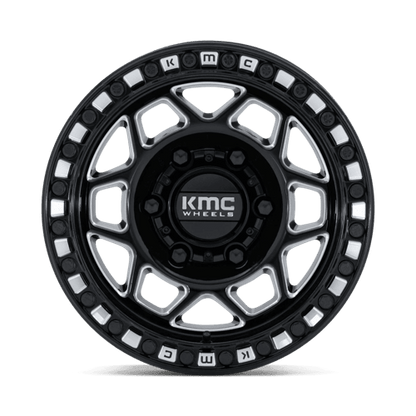 KMC KS241 TORX UTV BEADLOCK Gloss Black Milled 15x8 0 6x139.7mm 100.3mm