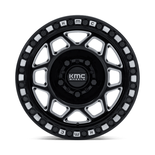 KMC KS241 TORX UTV BEADLOCK Gloss Black Milled 15x7 +38 5x114.3mm 72.6mm