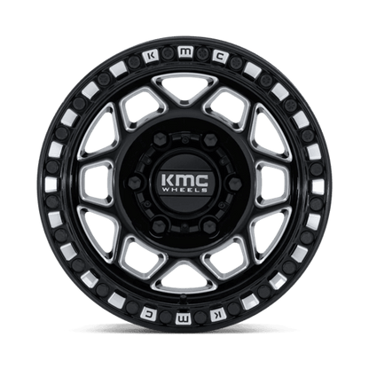 KMC KS241 TORX UTV BEADLOCK Gloss Black Milled 15x7 +38 6x139.7mm 100.3mm
