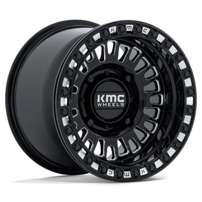 KMC KS242 AZTEC UTV BEADLOCK Gloss Black Milled 15x10 0 4x156mm 115.1mm