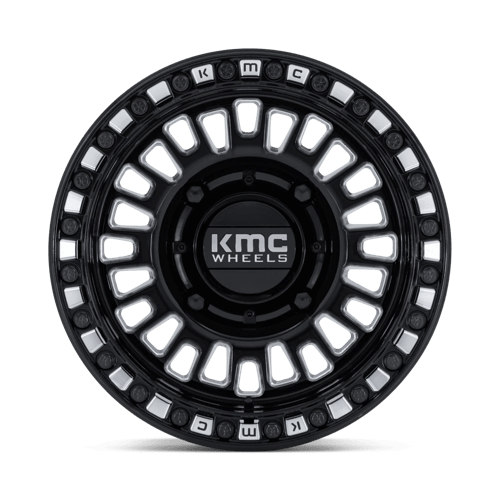 KMC KS242 AZTEC UTV BEADLOCK Gloss Black Milled 15x10 0 4x156mm 115.1mm
