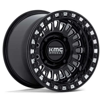 KMC KS242 AZTEC UTV BEADLOCK Gloss Black Milled 15x7 +38 4x137mm 96mm