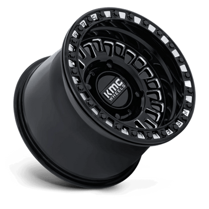 KMC KS242 AZTEC UTV BEADLOCK Gloss Black Milled 15x7 +38 4x137mm 96mm