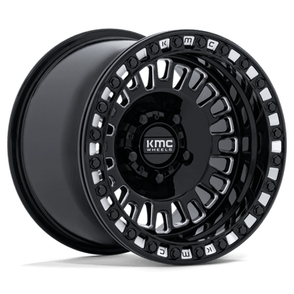 KMC KS242 AZTEC UTV BEADLOCK Gloss Black Milled 15x7 +38 5x114.3mm 72.6mm