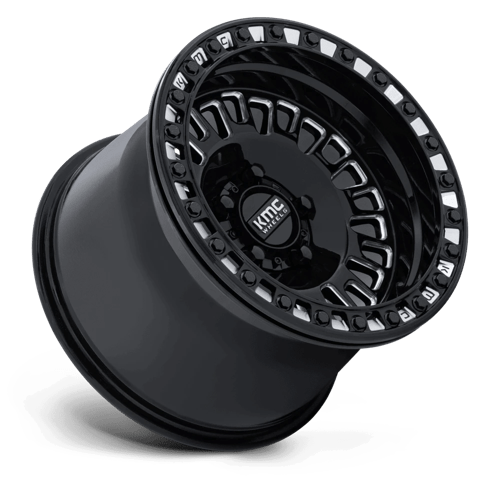 KMC KS242 AZTEC UTV BEADLOCK Gloss Black Milled 15x7 +38 5x114.3mm 72.6mm