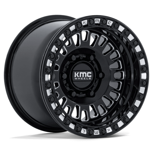KMC KS242 AZTEC UTV BEADLOCK Gloss Black Milled 15x7 +38 6x139.7mm 100.3mm