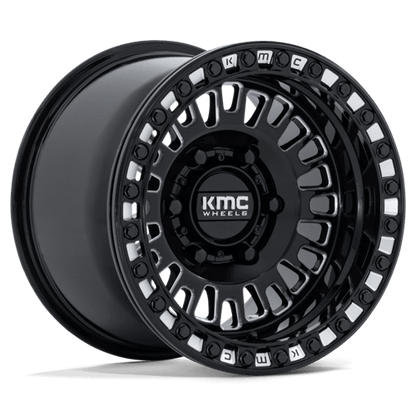KMC KS242 AZTEC UTV BEADLOCK Gloss Black Milled 15x7 +38 6x139.7mm 100.3mm