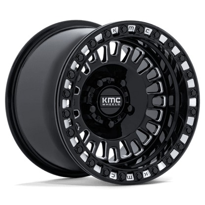 KMC KS242 AZTEC UTV BEADLOCK Gloss Black Milled 15x8 0 5x114.3mm 72.6mm