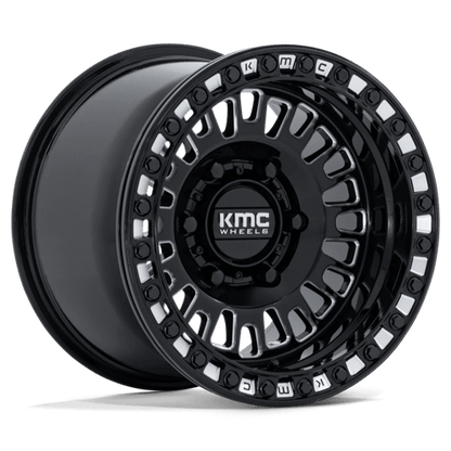 KMC KS242 AZTEC UTV BEADLOCK Gloss Black Milled 15x10 0 6x139.7mm 100.3mm