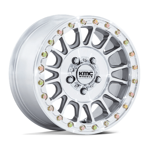 KMC KS239 IMPACT UTV BEADLOCK Machined 15x7 +10 5x114.3mm 72.6mm