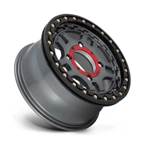 KMC KS240 RECON UTV BEADLOCK Gun Metal W/ Gloss Black Ring 15x7 +38 4x156mm 132mm