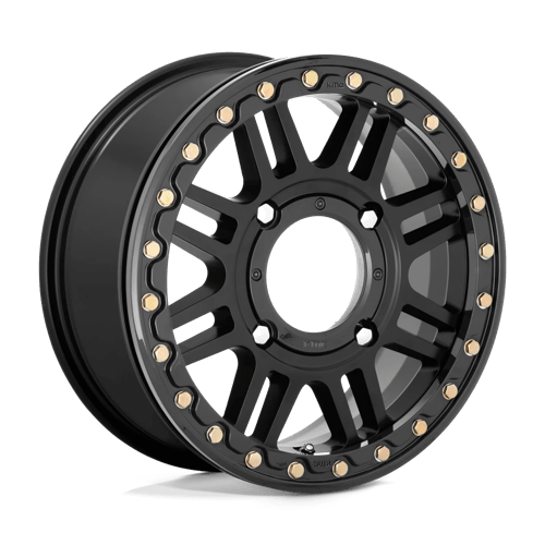 KMC KS242 AZTEC UTV BEADLOCK Satin Black W/ Gloss Black Rg 15x6 +38 4x137mm 112.1mm