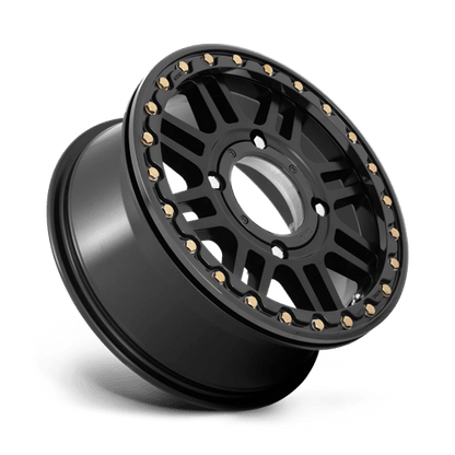 KMC KS242 AZTEC UTV BEADLOCK Satin Black W/ Gloss Black Rg 15x10 0 4x156mm 132mm